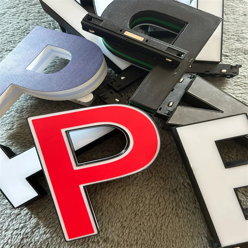 Custom Backlit Letters,Business Building Signs,LED Channel Letters,Illuminated Sign,Shop Decor Logo Business 3D Letter Sign