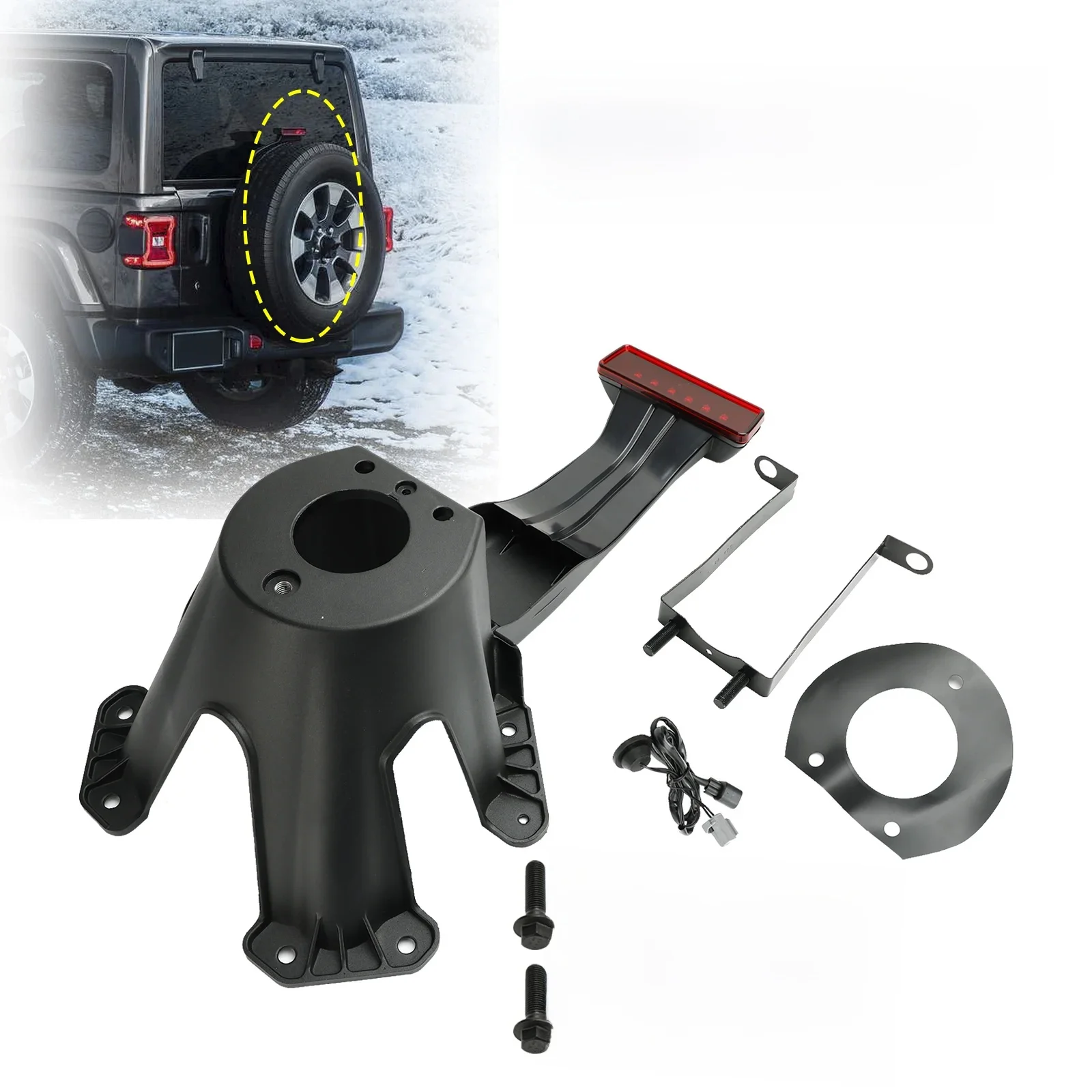 Topteng Reservebandbeugel Voor Jeep Wrangler Jk 2007 2008 2009 2010-2018 55397217aj - afbeelding 2