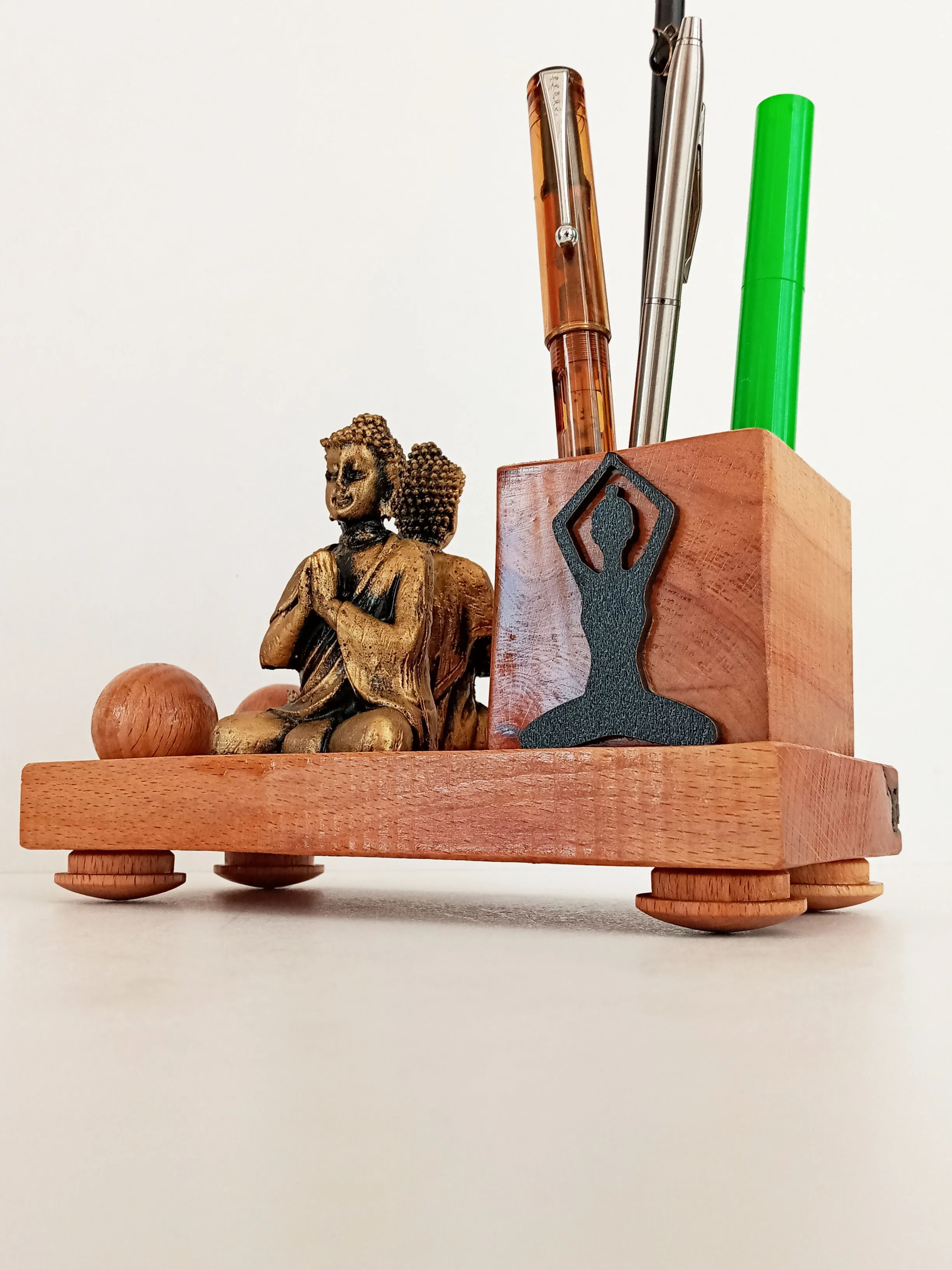 Portapenne Buddha decorativo