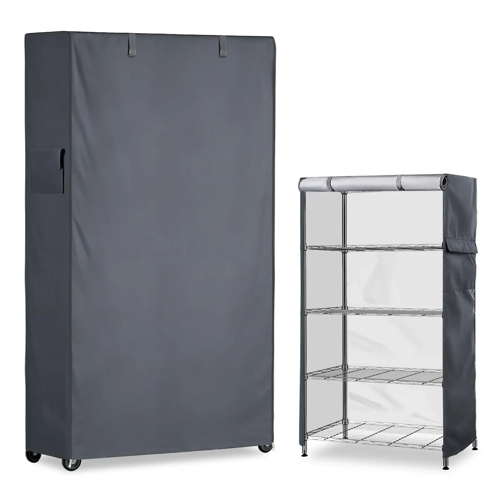 Shelf Cover 420D Oxford Cloth Dustproof Heavy Duty Storage Wire Rack Cover for Office Home Garage Outdoor Indoor Storage