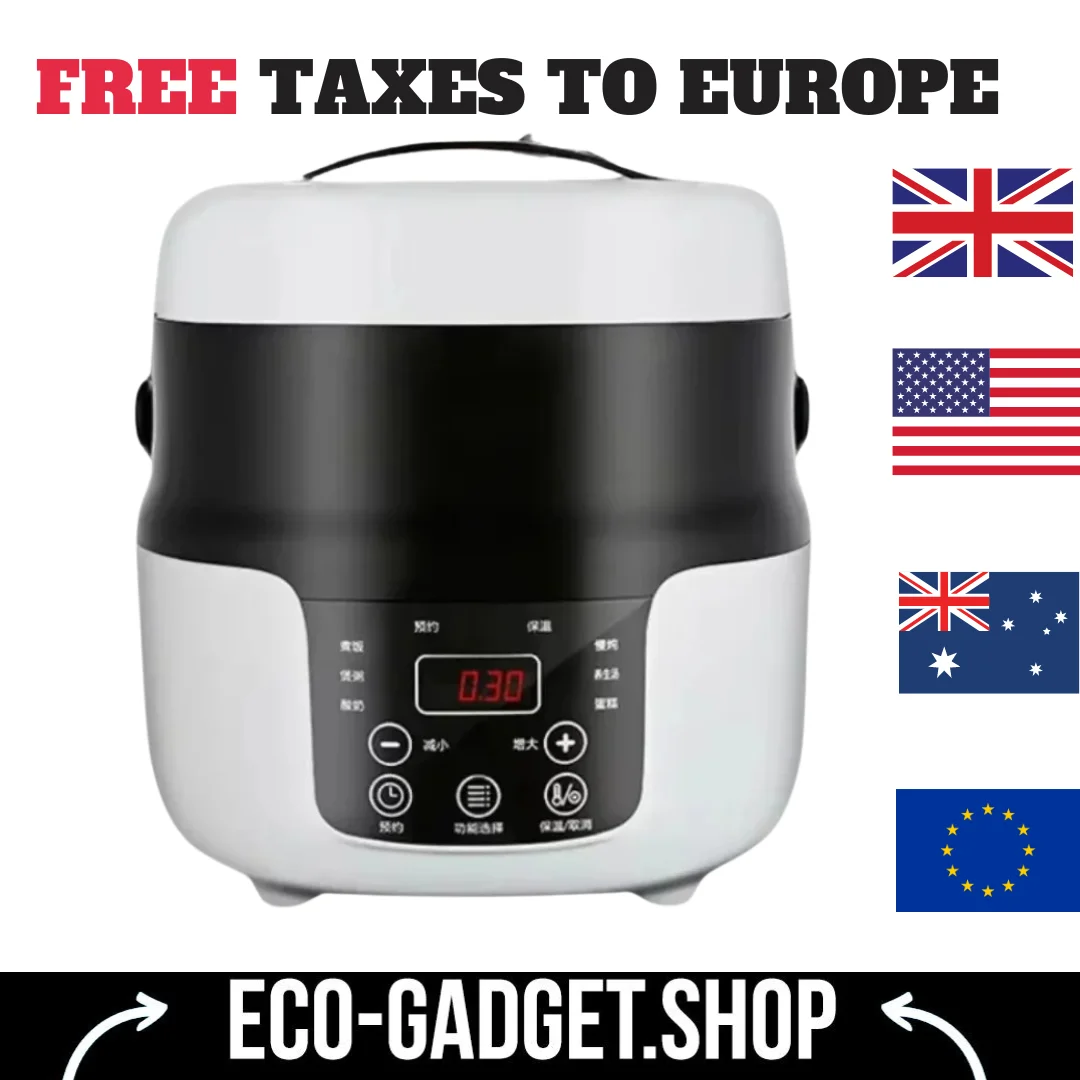 Car Rice Cooker 12V 24V 220V Car Home Dual Use Portable Soup Pot Multicooker Porridge Cooking Machine Truck Food Steamer Heater