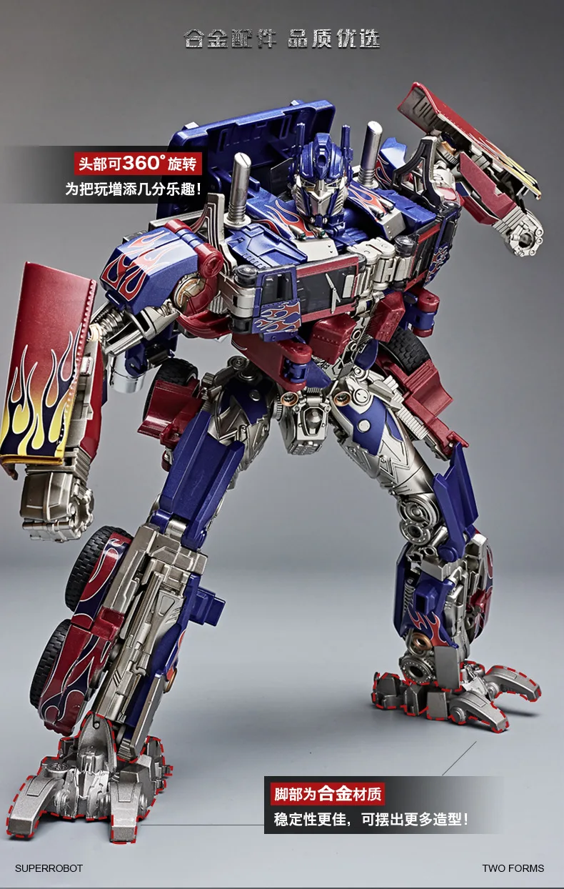 30CM Transformation Robot Toys Commander Optimus Alloy Robot Figuras Model Gift