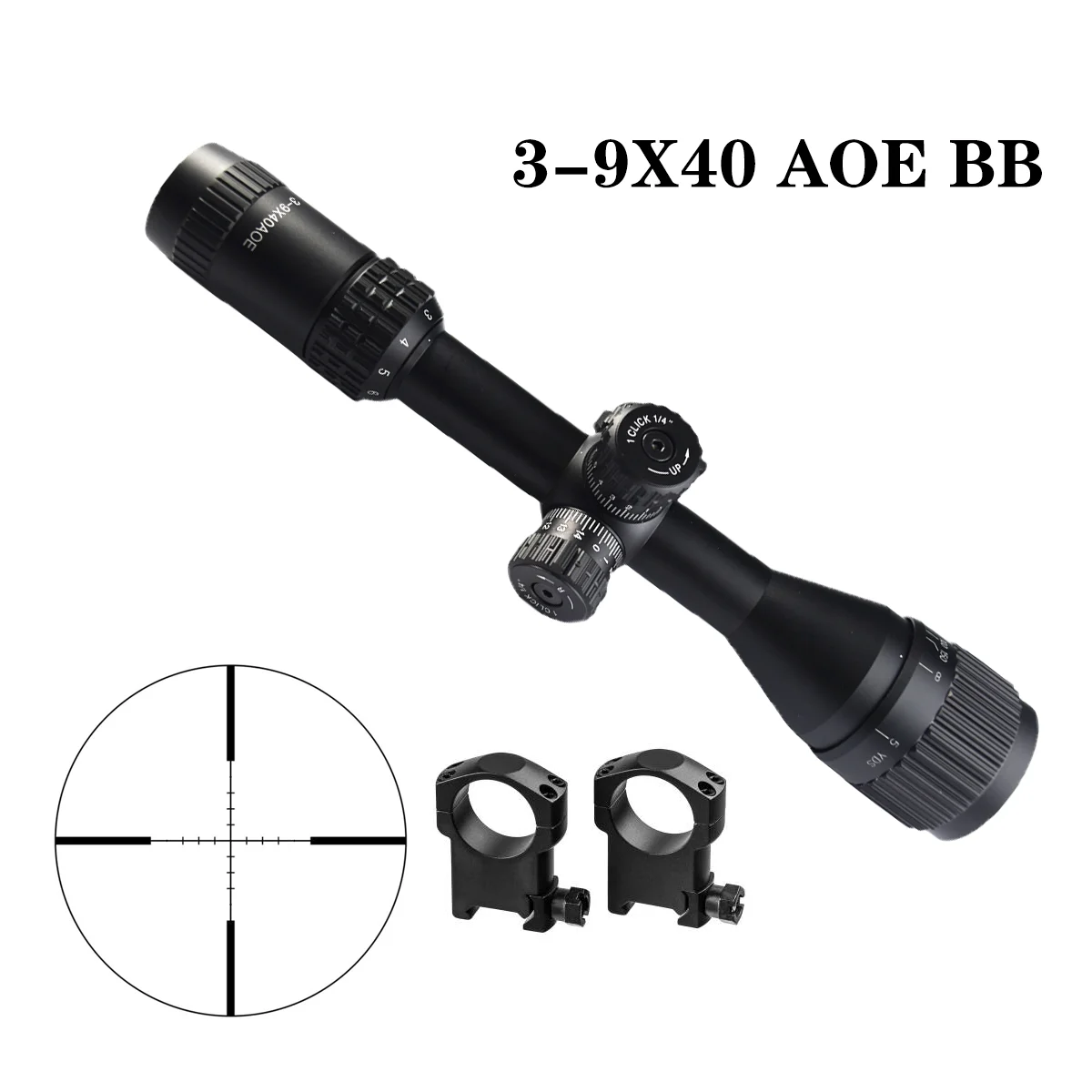 

3-9X40 AOE BB long range for outdoor hiking hunting telescopic sights rifle scope tactical optical sight scope