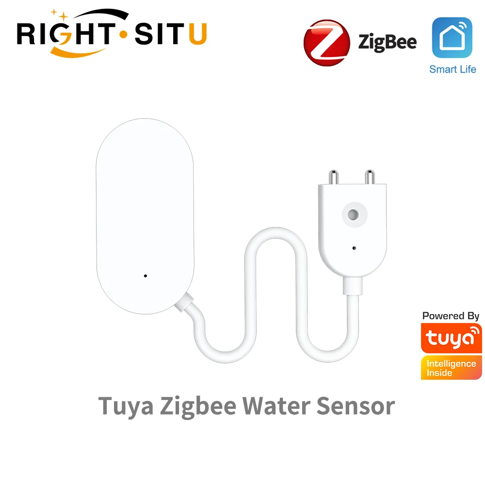 Sensor de fugas Tuya Zigbee, Detector de fugas de agua, Sensor de fugas, previene fugas de agua para hogar inteligente var SmartLife