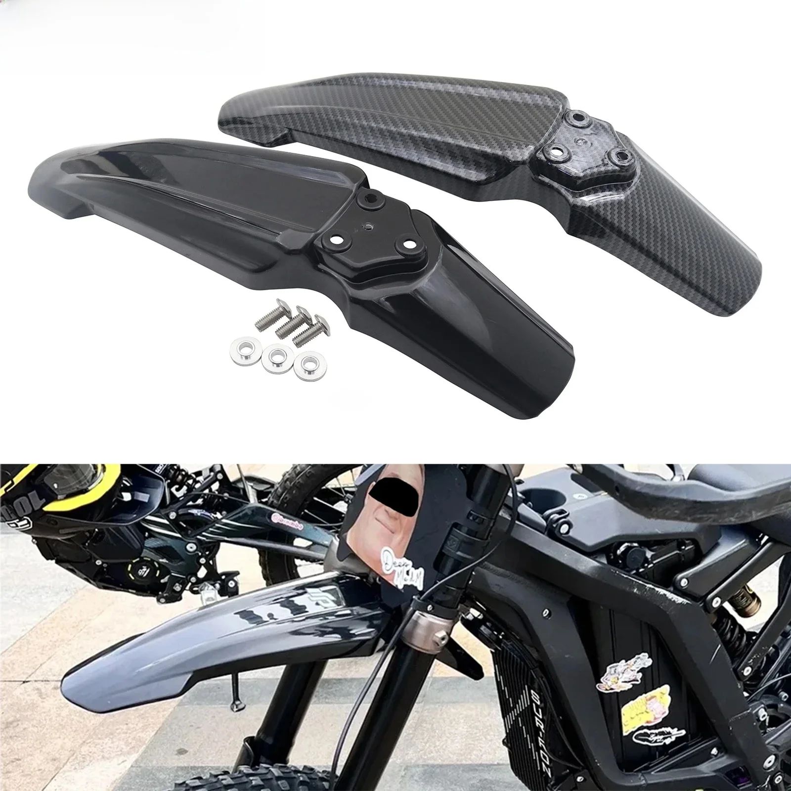 AliExpress NONE Motorcycle Imitation Carbon Fiber Front Mudguards Fender For Sur-Ron Surron Off-Road Electric Cross-country Bike