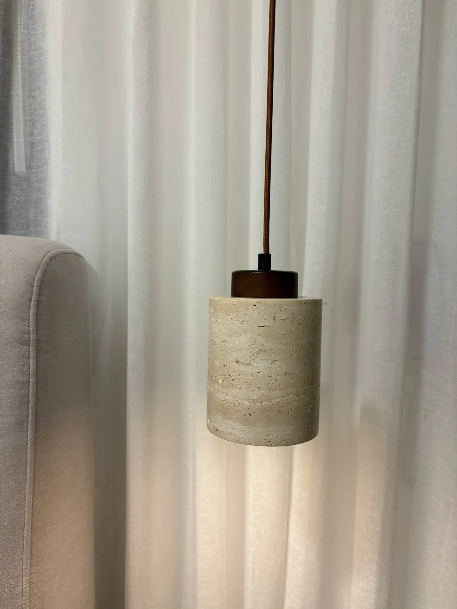 Japandi Textured Pendant Light, customer photo