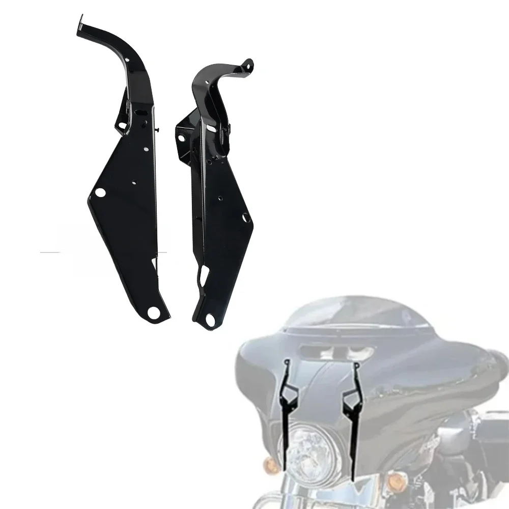 Zewnętrzna głowica motocykla Batwing Fairing wspornik pomocniczy pasuje do Harley Electra Glide FLHT i przemieszczanie się po ulicy FLHX 1996-2013 — zdjęcie 2