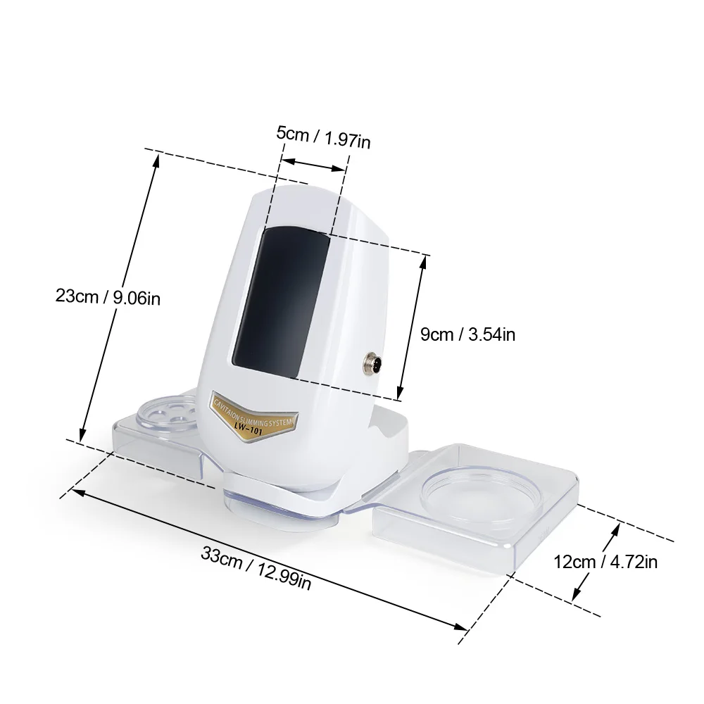 40K Ultrasonic Cavitation RF Beauty Machine Body Care Device for Skin Smoothing Toning Firm Look Personal Shaping Home Salon Use