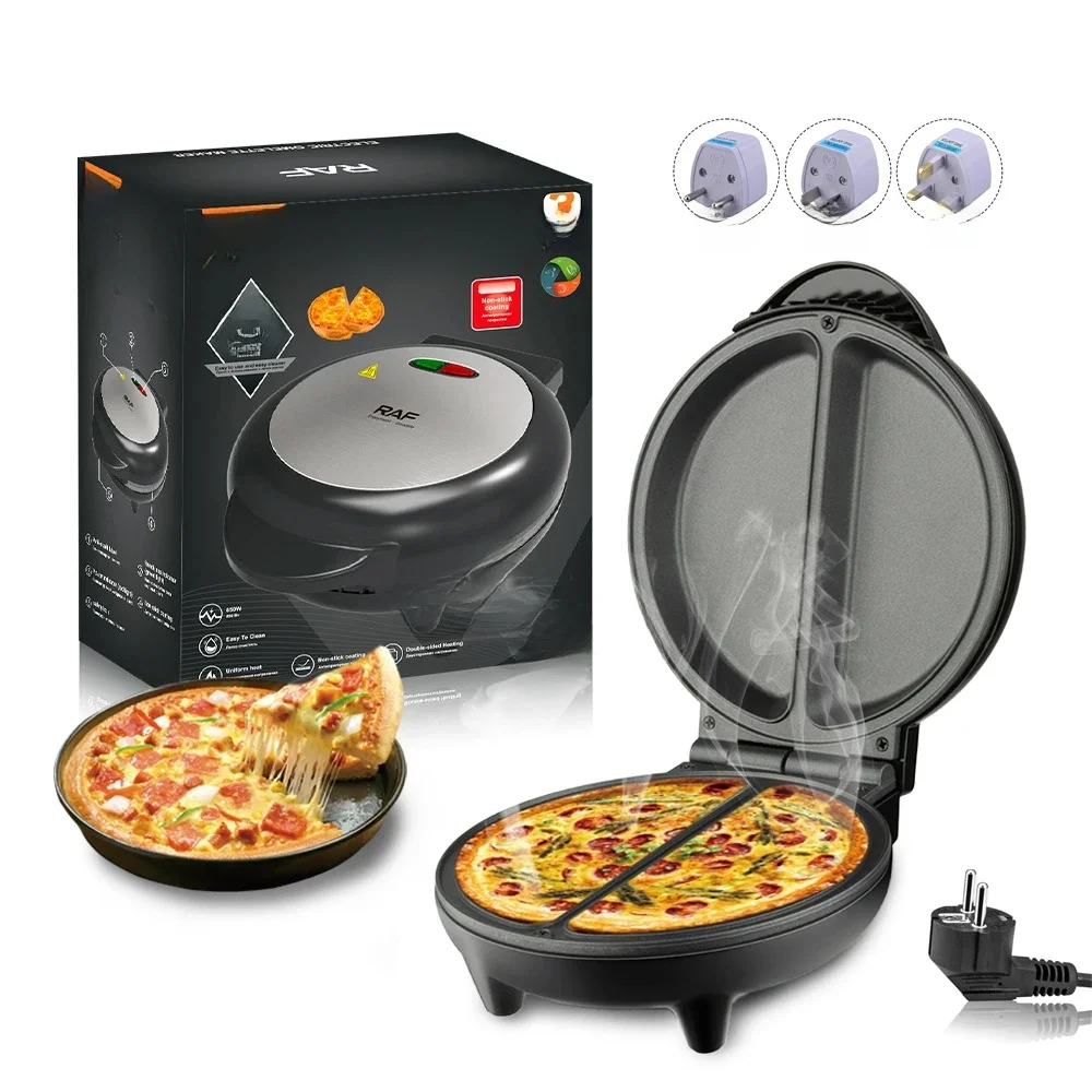 Poêle à Frire Électrique Antiarina de 6.7 Pouces, Machine à Pizzas, Omelette, Barbecue, Crêpes, pour la Maison