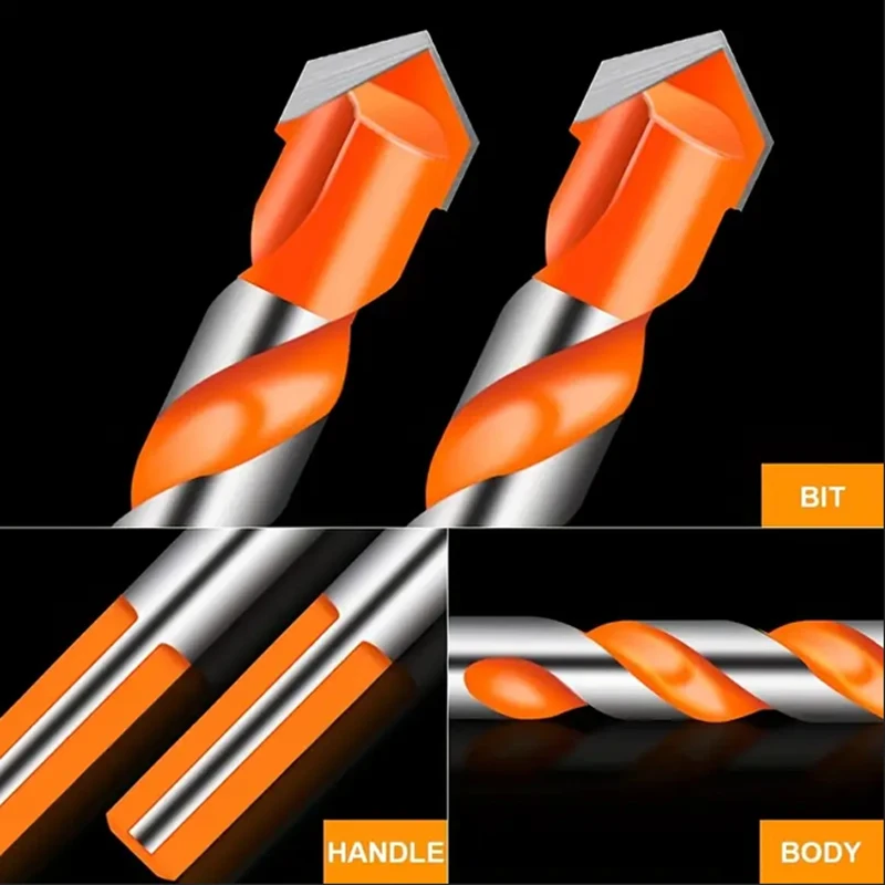 6mm Tungsten Steel Triangle Drill Bit 10pcs Kit for Stone Concrete Glass Ceramic Cutting