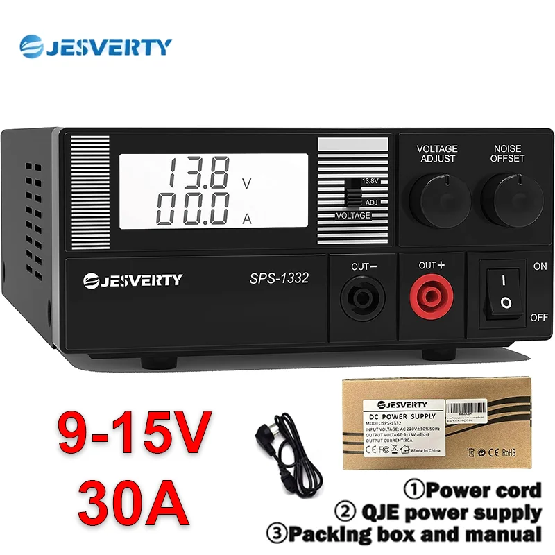 

Jesverty Car Communication Power Supply 13.8V 30A Stable Adjustable Linear Power Supply DC Communication Switching Power Supply