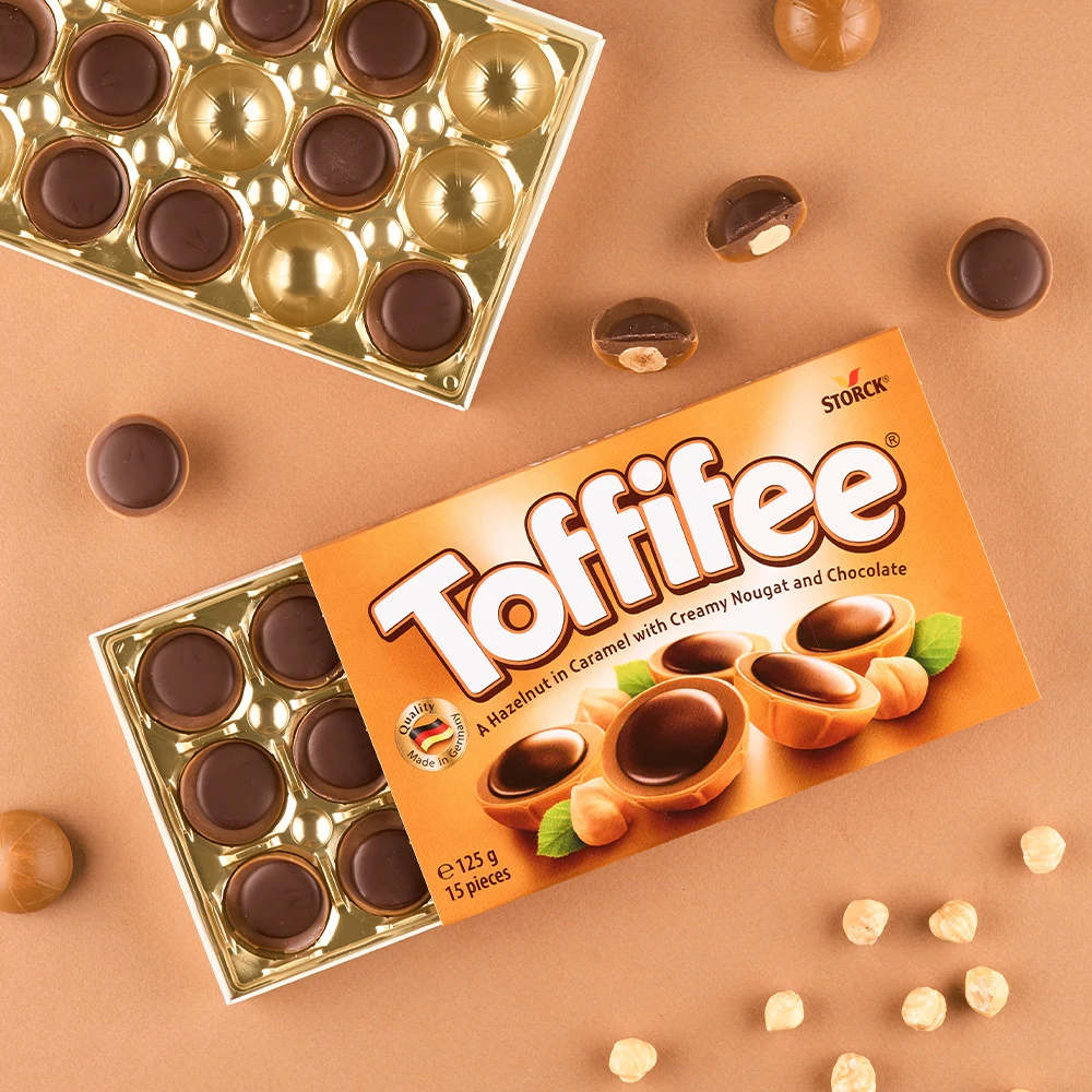 Stock topiario de chocolate con avellanas y caramelo 125G*4 piezas