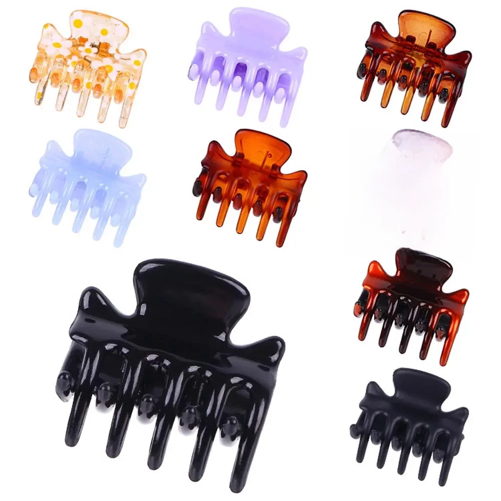 12 sztuk/zestaw Y2K dziewczęce spinki do włosów 3cm Mini krab klamra do włosów plastikowa spinka do włosów klamra narzędzie do układania włosów akcesoria — zdjęcie 2
