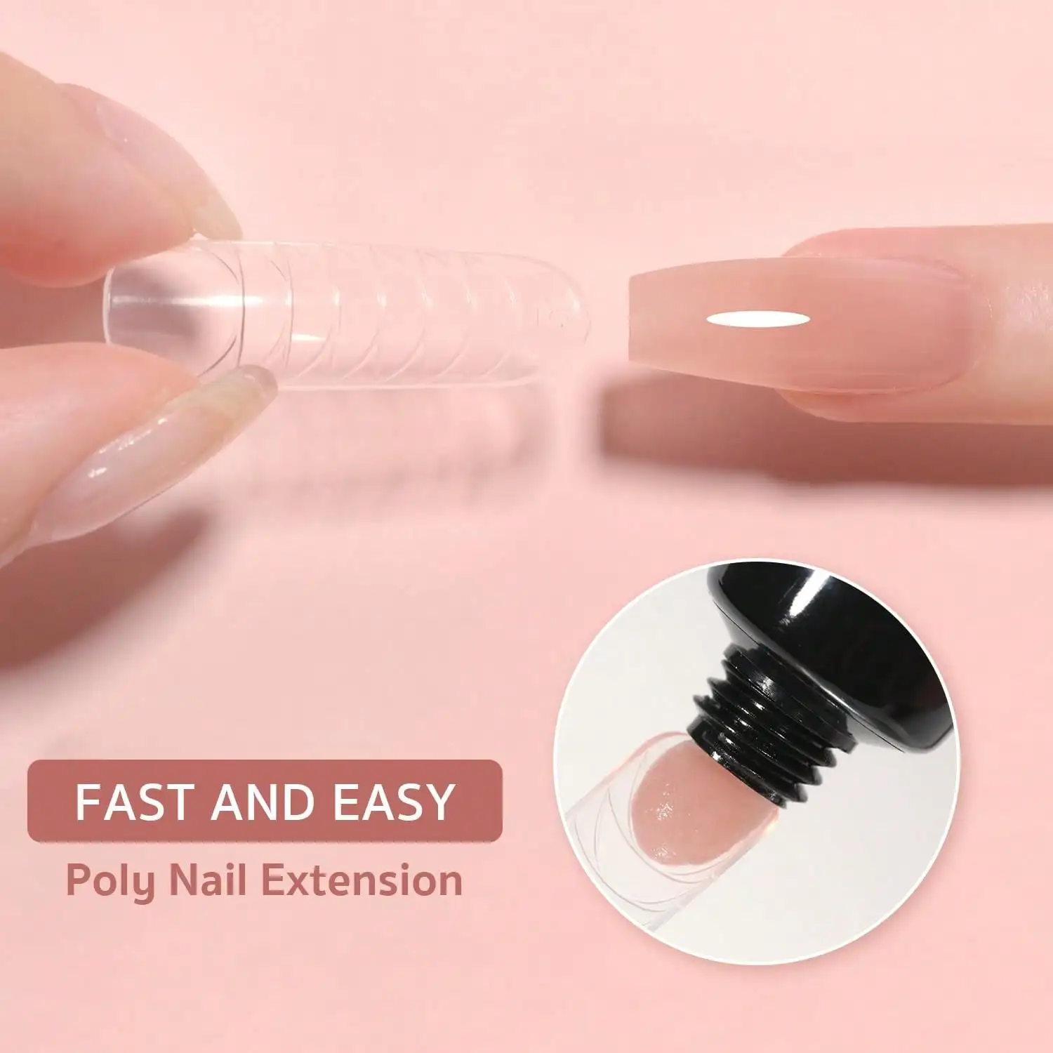 6 ألوان بولي تمديد هلام مسمار كيت عارية الوردي البني ، نقع قبالة الأشعة فوق البنفسجية هلام مانيكير صالون الأظافر مجموعة ، منشئ مسمار موسع هلام كيت