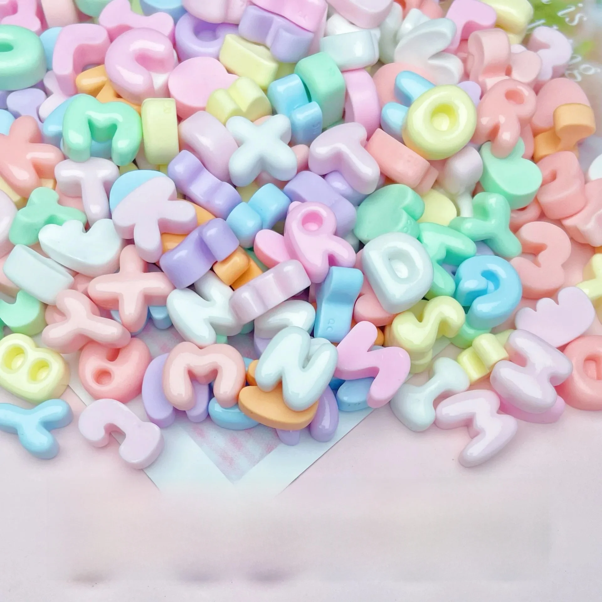 Mini Lettres Mélangées en Résine, Accessoires ABCD, Décalcomanies Lettres Anglaises, Bricolage, Colle Crème, Étui de Téléphone, Pince à Cheveux, Fournitures de Décoration, 20-30 Pièces