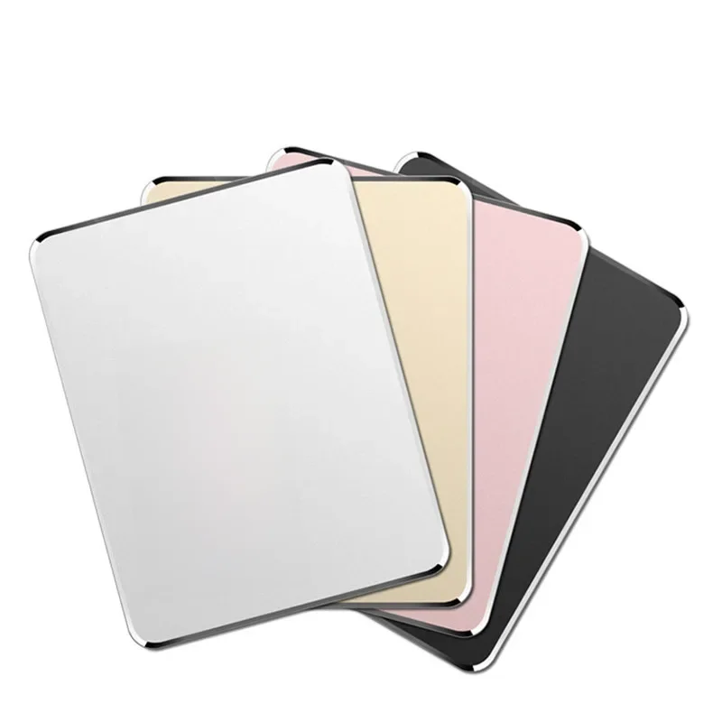Tapis de souris en aluminium et métal, dur, lisse, mat, fin, antidérapant, étanche, contrôle rapide et précis, pour le bureau et la maison