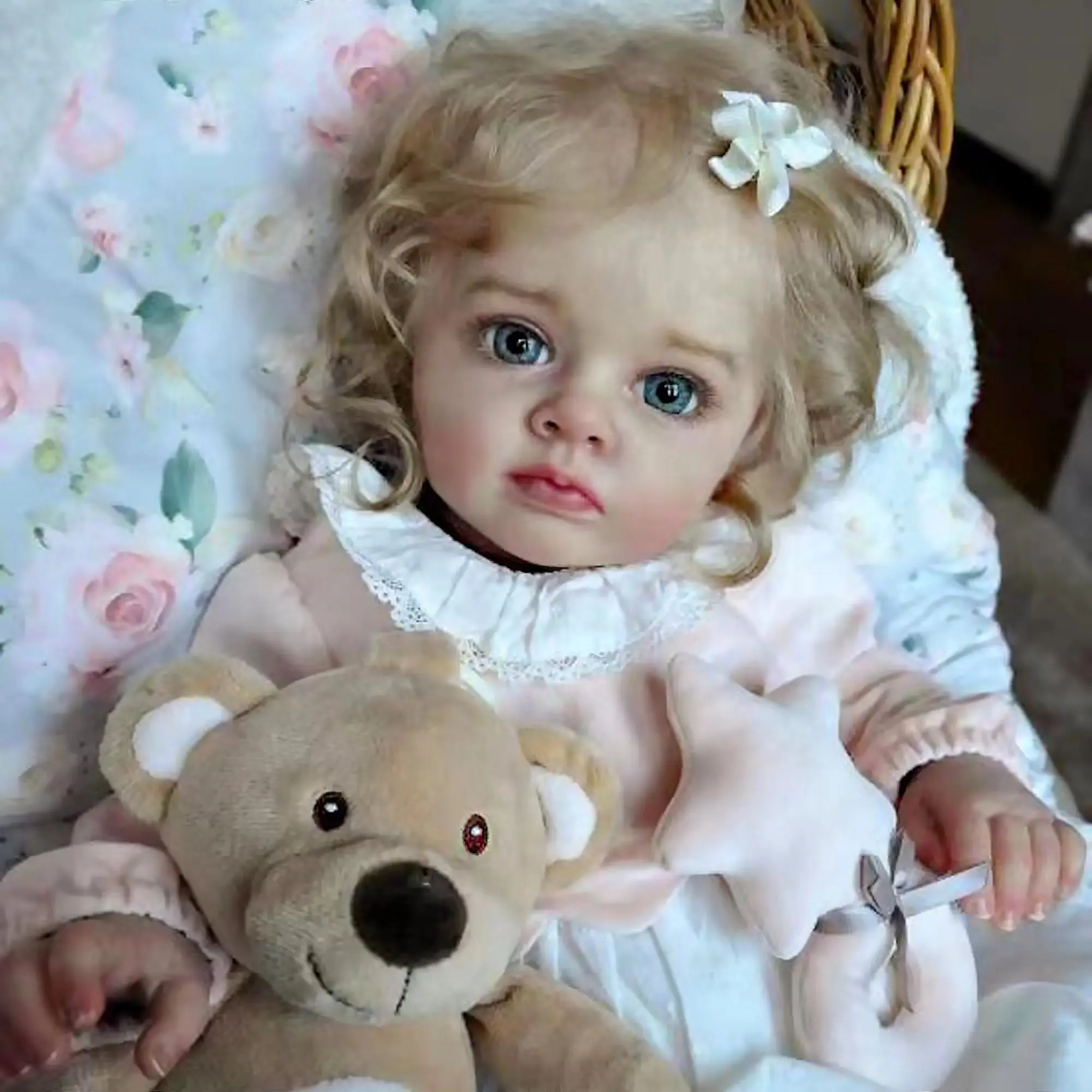 22 Inch Tutti Reborn Doll Kits Painted Unfinished Blank Reborn Doll Vinyl Parts Kit Reborn Sin Pintar