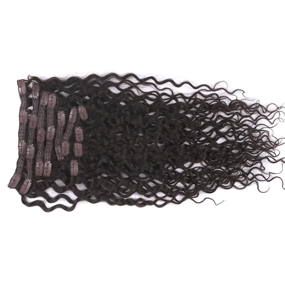 LOVEVOL-extensões naturais do cabelo da onda para mulheres negras, cabelo humano, cabeça cheia, 12 "-28"