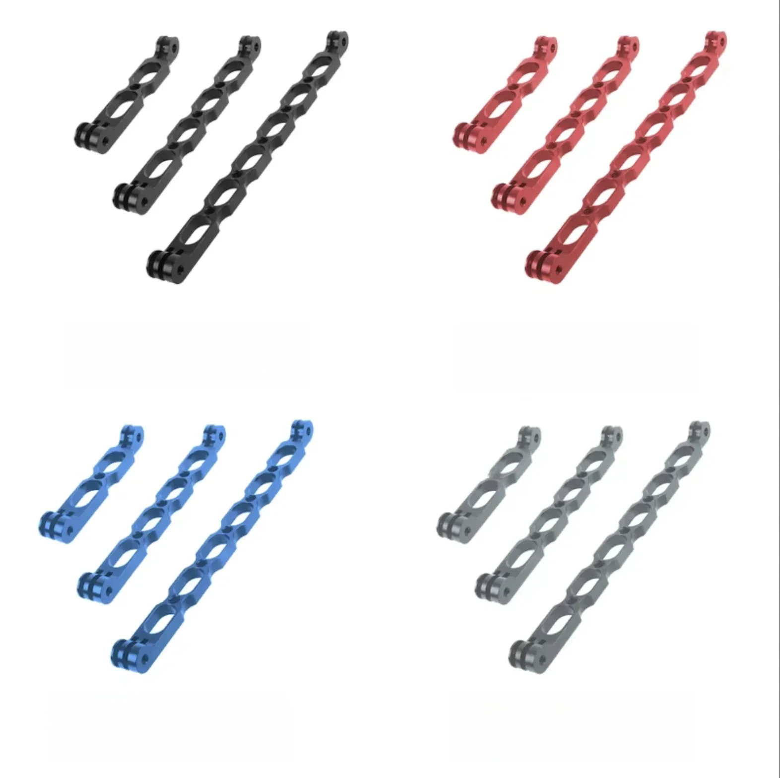 Bras d'extension de selfie en aluminium, rallonge le casque, GoPro, Insta360 One Action Camera Hand Grip, nouveau support rapide, 1/4 trous