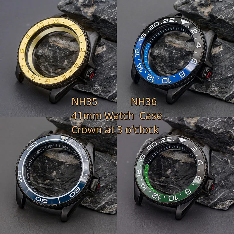 

SKX007 Black Watch Case SKX009 SRPD Parts For NH35 NH36 4R 7S Japan Movement Men Watch Case Bezel Insert Sapphire Glass Mod