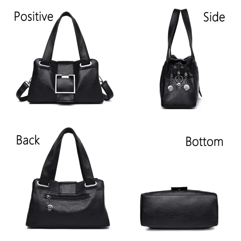 Women Handbags Vintage Soft Leather Female Crossbody Shoulder Bags Purses Designer Brand Ladies Tote Bag Korean Messenger Bags