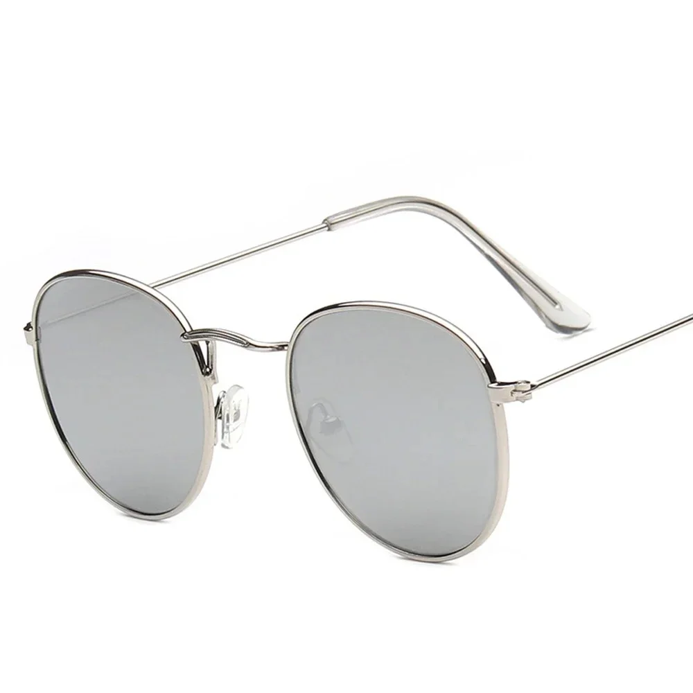 Vintage lustrzane okulary przeciwsłoneczne męskie i damskie okulary przeciwsłoneczne Retro z metalową ramką wyjściowy modny okularów — zdjęcie 2