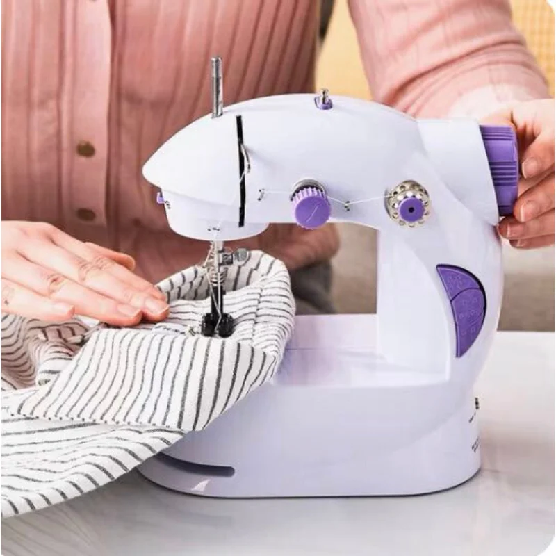 High Quality Mini Portable Bivolt Sewing Machine Good for Beginners Design Compact and Modern Practical Stir and Mount