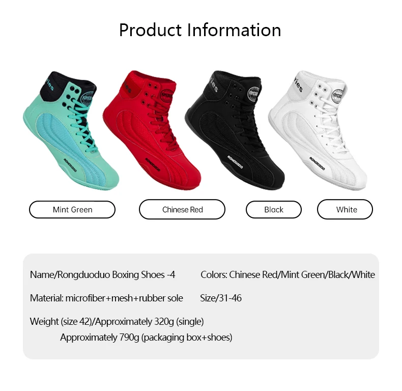 Trainings-Wrestling-Schuhe für Männer und Frauen Atmungsaktive Fitness-Boxschuhe Professioneller Fußschutz Hochwertige Wrestling-Schuhe – Detail 1