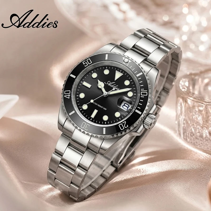 ADDIES 36mm Women Quartz Wristwatch GM12 316L Stainless Steel BGW9/C3 Super Luminous Ladies Watch 50m Waterproof Sport Watches