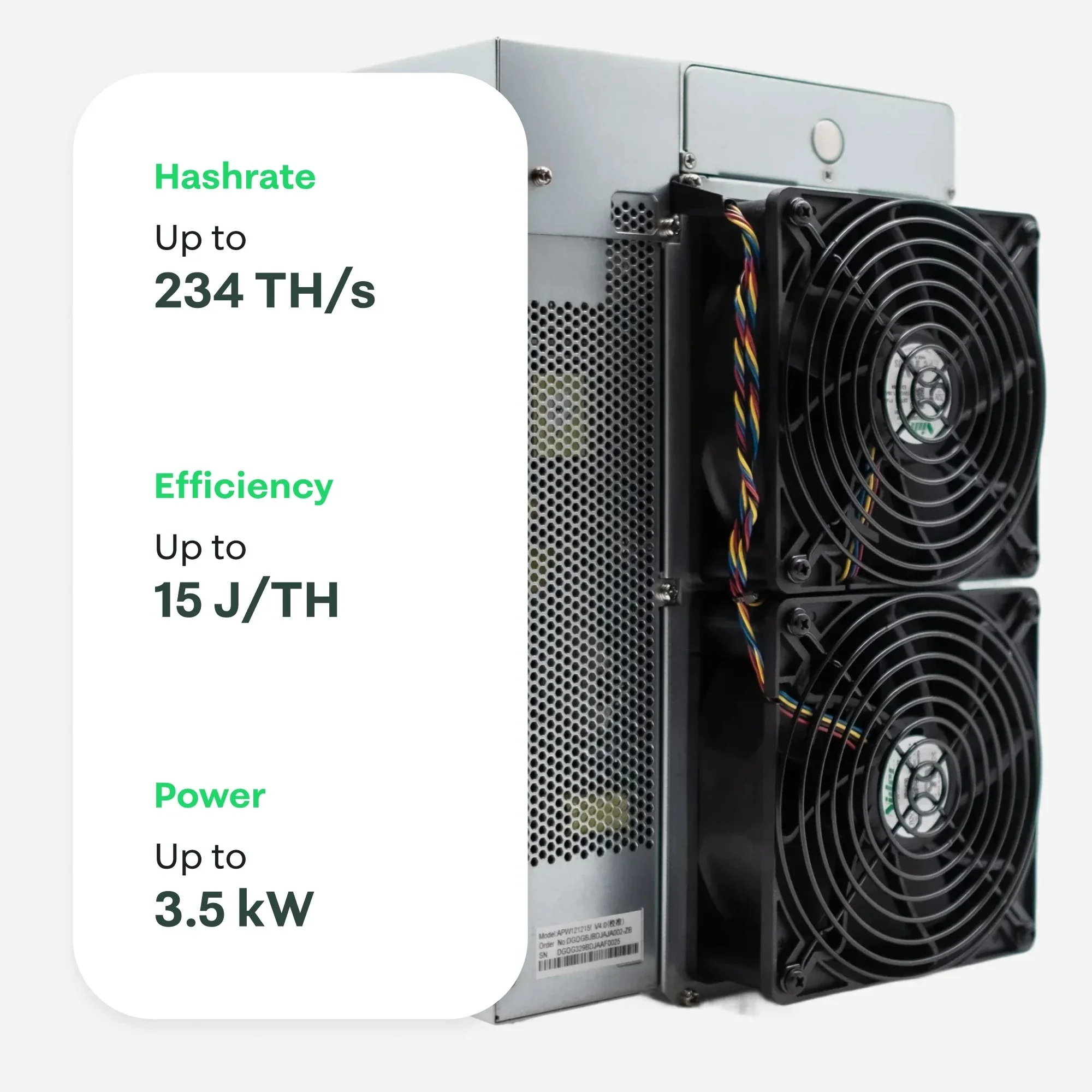 

Buy 2 Get 1 Free Bitmain Antminer S21 Pro 234Th 3510W BTC Miner