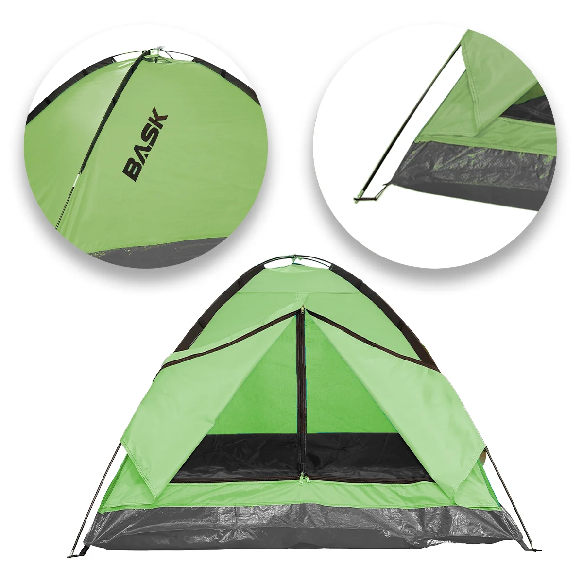 Tent Camping Tent 4 People Waterproof Ultralight Waterproof Bask PU1500