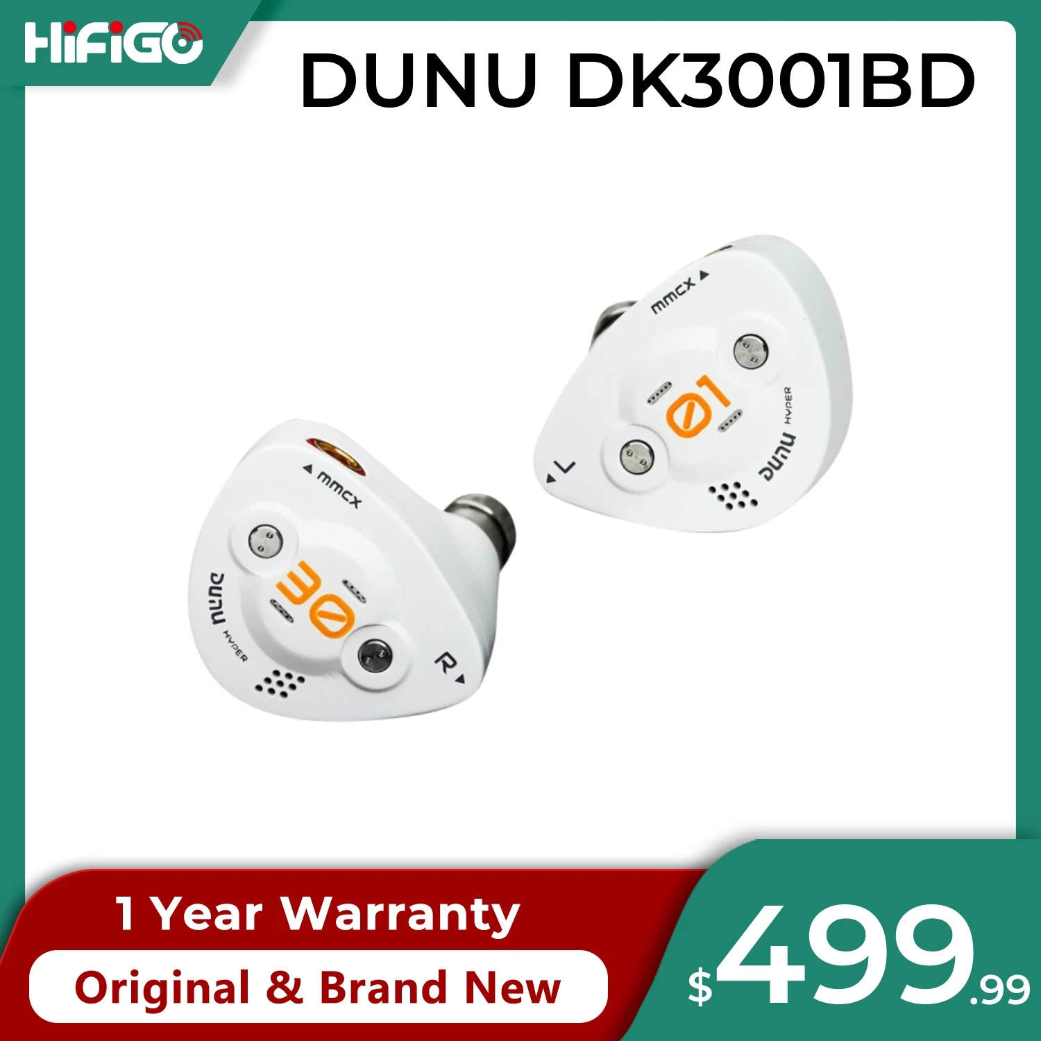 Dunu DK3001BD Hybrid In-Ear Monitor with MMCX