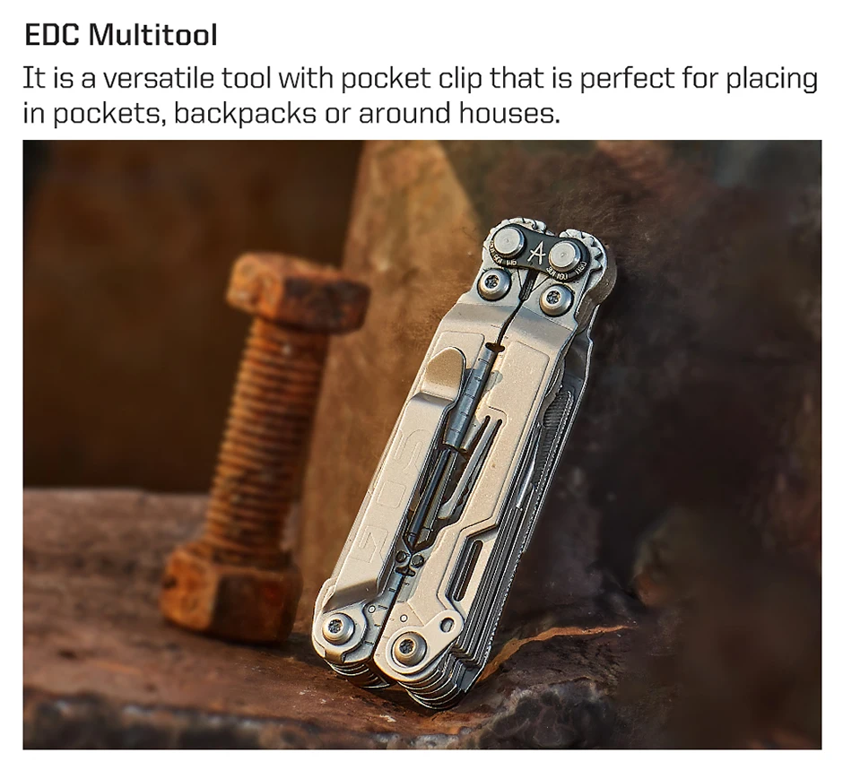 SOG 18-in-1 Taschen-Multitool für Fahrräder, EDC Tragbares Multifunktionswerkzeug mit Faltbarer Zange und Schraubendreher, Notfall-Reparaturwerkzeuge für Fahrräder – Detail 12
