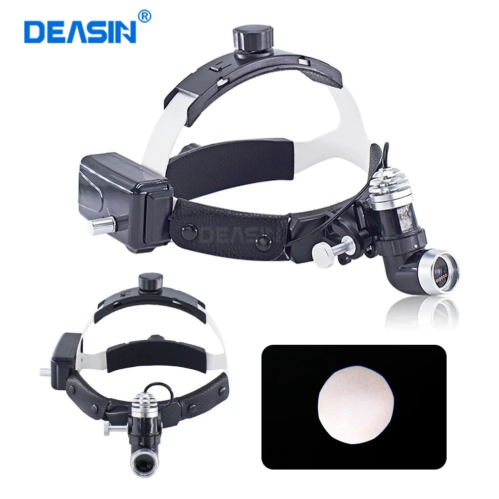 DEASIN 5W Dental LED Head Light Lamp for Binocular Loupes Brightness Spot Adjustable Dental Lab Headlamp Surgical Headlight