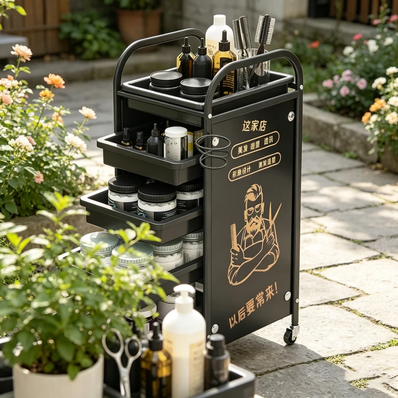 モダンな軽量シンプルモバイル理髪店トロリーツールキャビネット、ヘアサロン用パーマ染色カート収納プロフェッショナルb849237