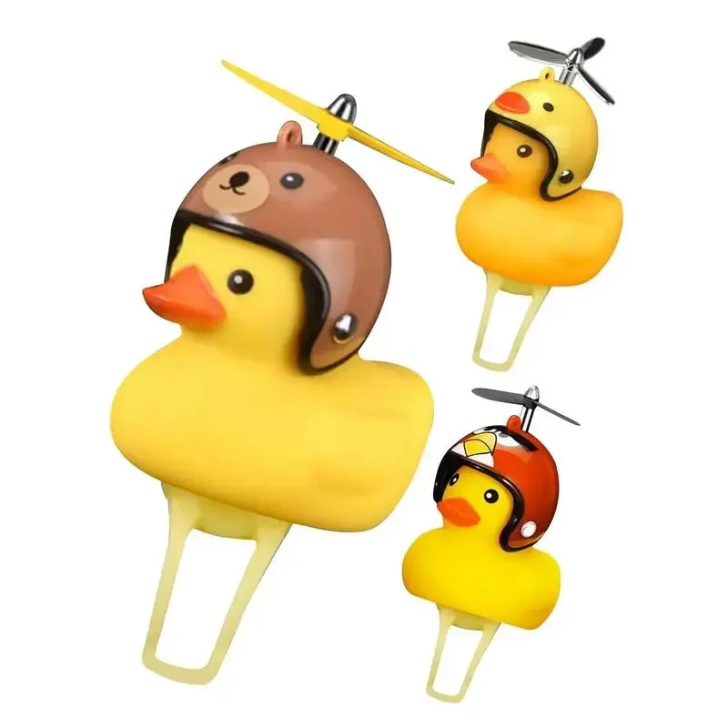 AliExpress NONE Rubber Duck Bicycle Bell LED Light Bike Bell Bicycle Bell Loud Crisp Clear Sound Ringer Rubber Duck Toy Car Ornament Yellow Duck