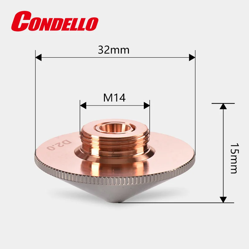 Condello – buse Laser Double monocouche Raytools R32-A, pour découpe de Fiber, Machine CNC