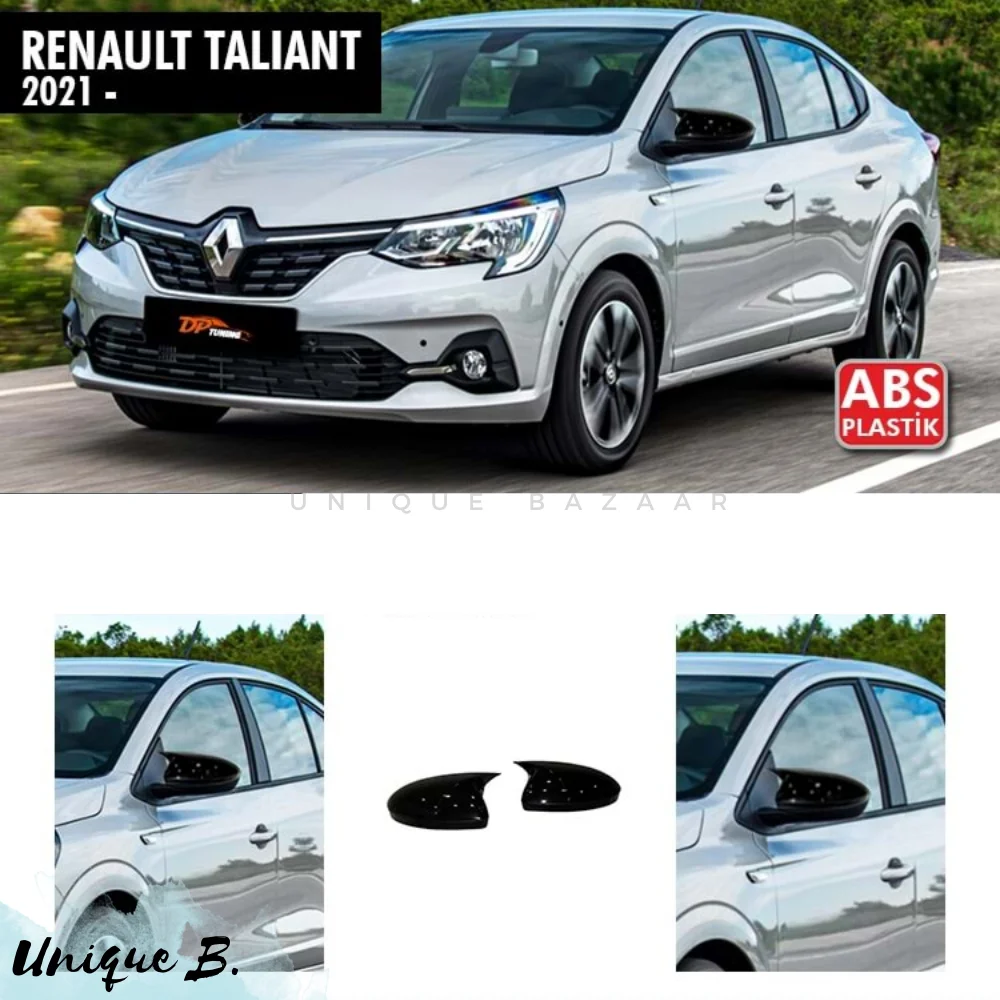 For Renault Taliant Bat Mirror Cover 2021 &  After Model Year Car Accessories Piano Black Tuning Auto Sport Design External Part