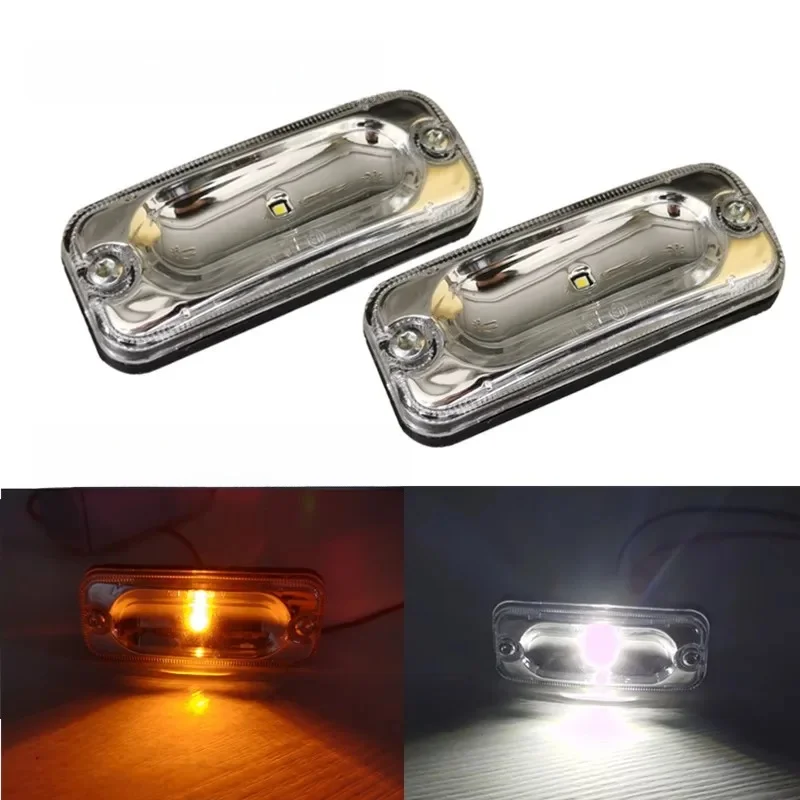 Feux de dégagement blancs à LED pour camion, lampes de signalisation de pare-soleil, lumière de pare-soleil ambre, DAF, CF, RapTruck, 24V, 2 pièces
