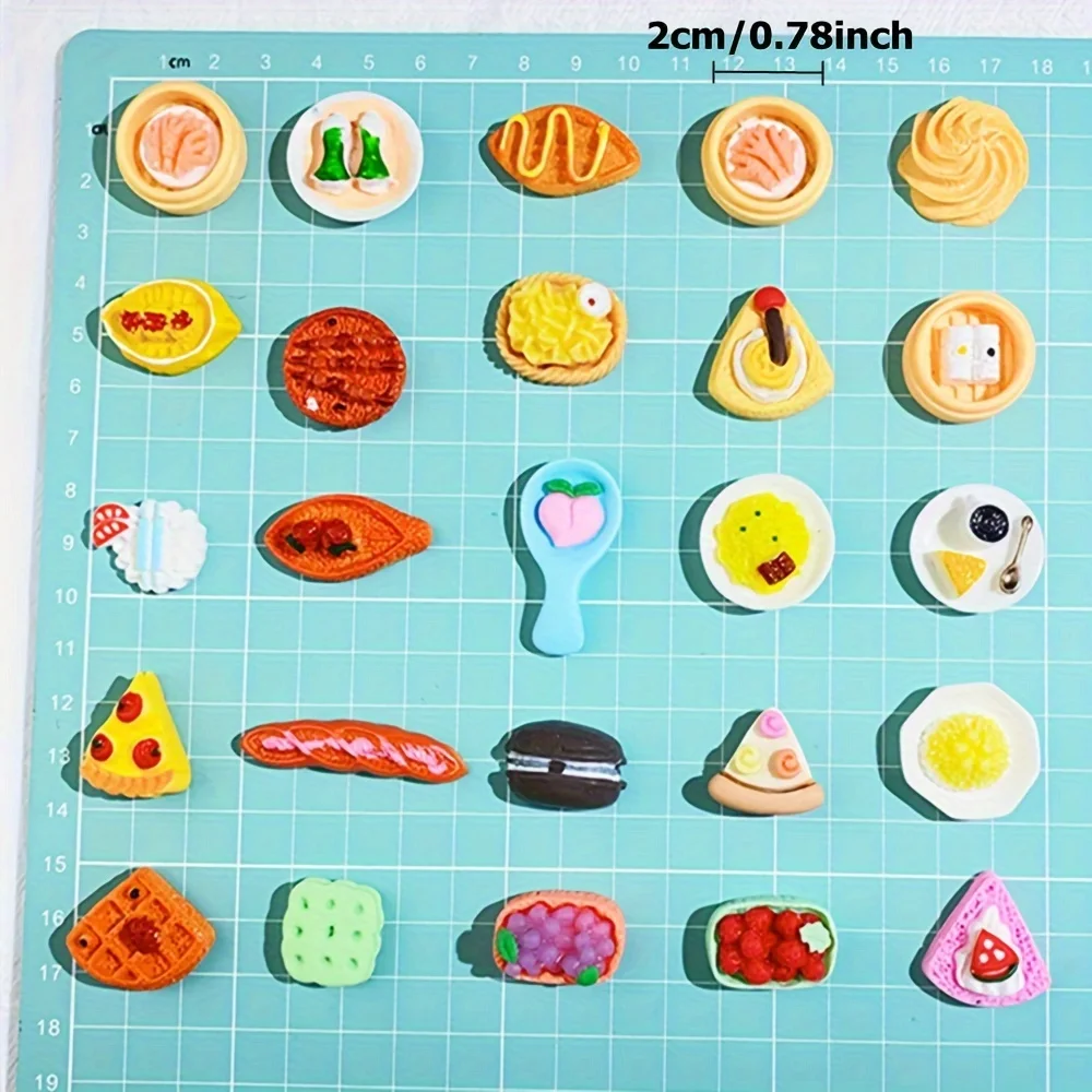 30/60pcs Mini Food Spielzeug Mixed Style Harz Food Puppen Küche so tun, als spielen Mini Food Puppen DIY Zubehör für Erwachsene und Jugendliche