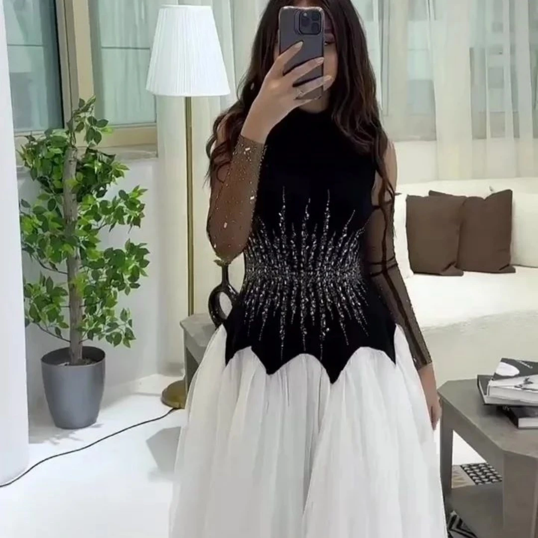 Meetlove Customized Sleeveless Prom Dresses Knee-Length Stain Zipper Up Beaded Wedding Party Women A-Line Wrinkle Grace 2023