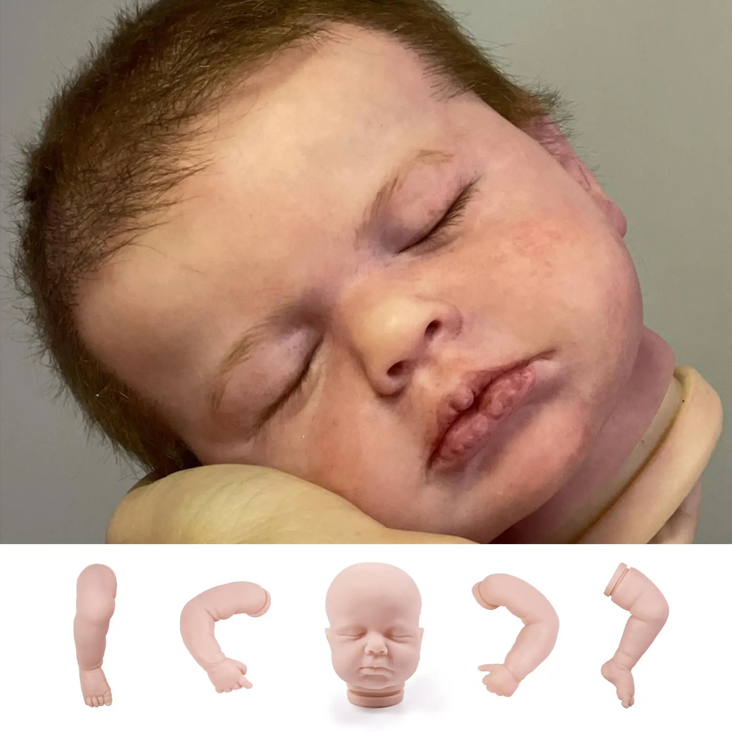 Witdiy  Loulou 50 cm/19.69 inch new vinyl blank reborn doll baby unpainted kit/Give 2 gifts