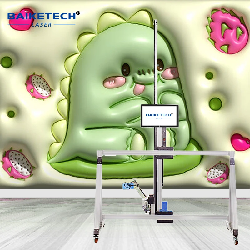 طابعة TH-GW32T محمولة AI هجينة للحوائط والأرضيات، دقة طباعة عالية، حجم صغير لسهولة النقل