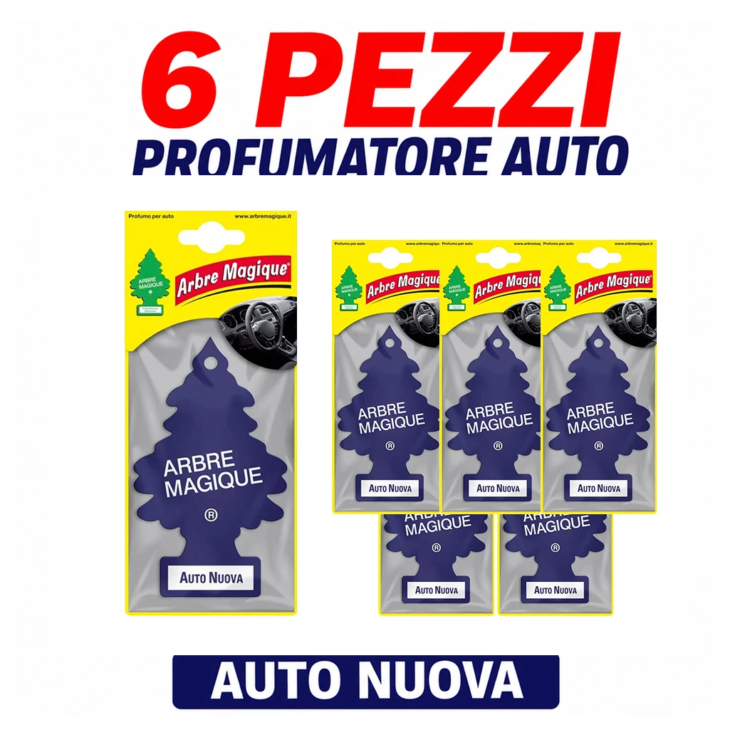 Confezione da 6, 12 o 24 Arbre Magique Duo Pack Black Rose, profumatori auto doppia unità, fragranza raffinata e vellutata, formato scorta per auto, f