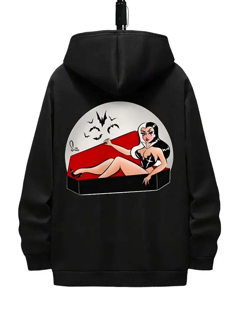 New men's high quality hooded sweatshirts, creative printed men's street sweatshirts, y2k clothing