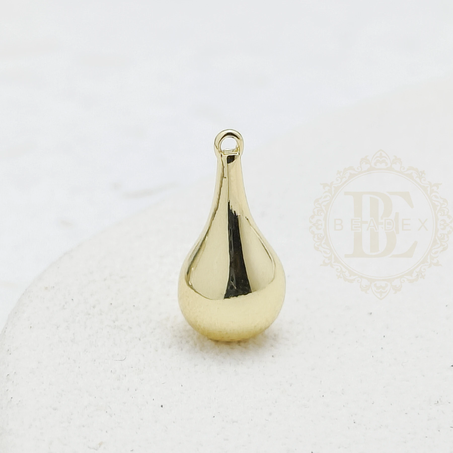 DIY Supply-One Piece Premium Plated Casted Brass Charm - Drop 15.4x7.3mm (4925C-6)