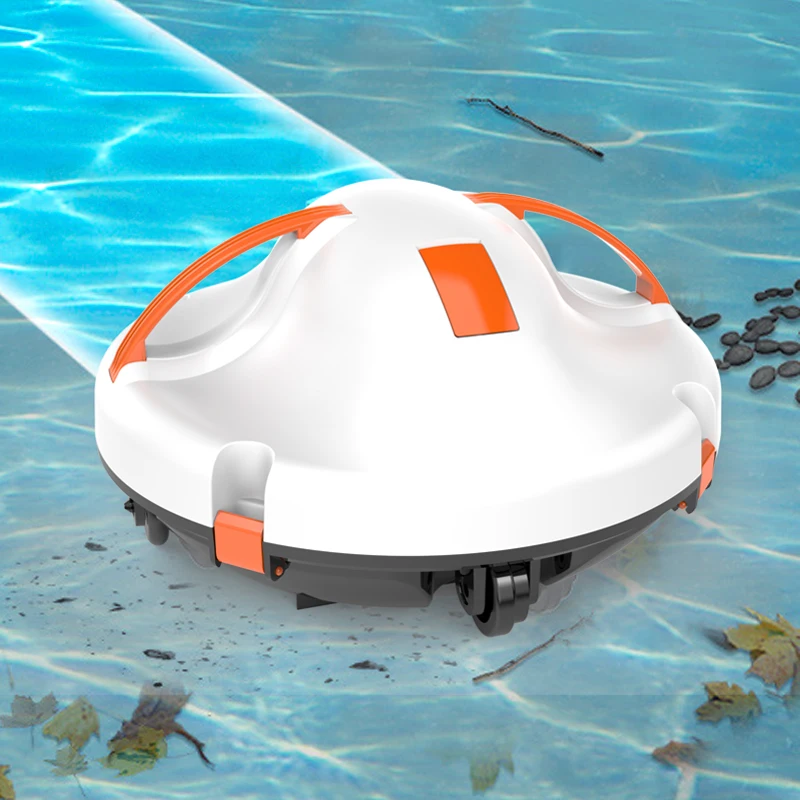 Robot pulitore automatico per piscina senza fili IPX8 impermeabile 5200mAh doppio motore aspirapolvere per piscina, 120 minuti di autopilazione
