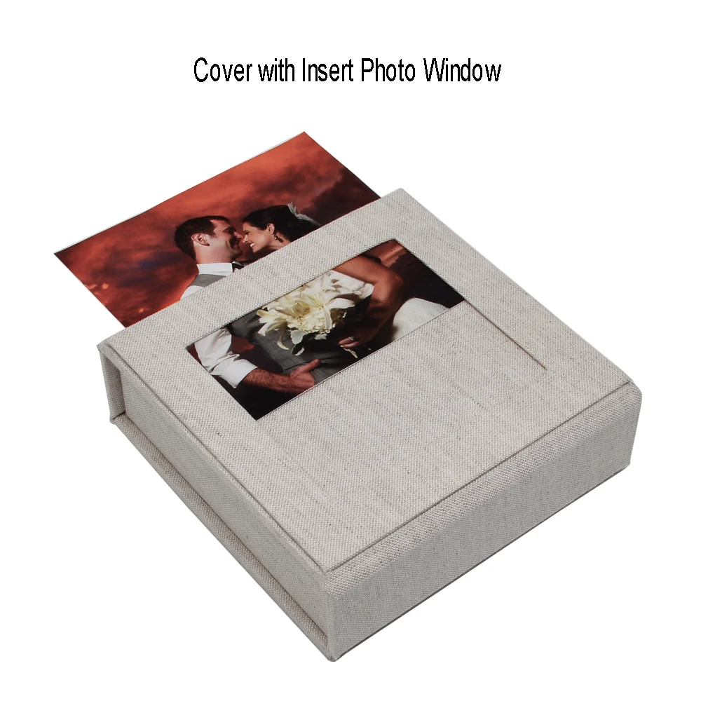 

2025 Professional Photography Presentation Box, Linen USB Storage Case with Photo Cover, Customizable logo