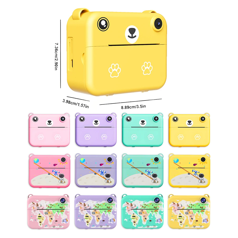 Children's Multi-Functional Portable Camera Instant Print Digital Kids Camera Perfect for Halloween Christmas Birthday Gifts