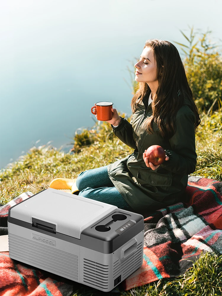 Alpicool CL15 15L Samochodowa Lodówka Kompresorowa 12V Mini Zamrażarka 12/24V DC 100-240V AC Przenośna Chłodziarka do Kempingu i Podróży — 2